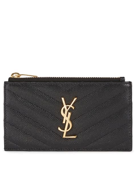 cheap ysl card holder|ysl card holder with zipper.